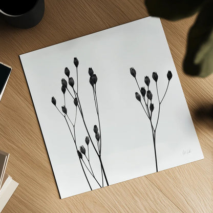 Buds IV by Deborah Revell. Shown as a detailed flat fine art print, highlighting archival giclee quality. Available as an archival giclee rolled canvas, fine art paper, or poster print. SKU 92269a.