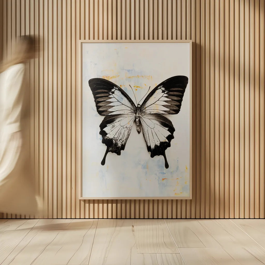 Butterfly I by Deborah Revell. shown as over sized large wall art. Available as an archival giclee rolled canvas, fine art paper, or poster print. SKU 91143h.