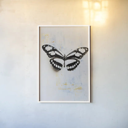 Butterfly II by Deborah Revell. shown as a paper print in a white frame. Available as a archival giclee rolled canvas, fine art paper, or poster print. SKU 91144h.