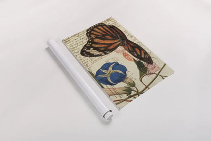 Butterfly Postcard I by Deborah Revell. shown as a rolled paper print. Available as archival giclee rolled canvas, fine art paper, or poster print. SKU 91112i.