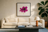 Campion by Deborah Revell. Displayed in a glass frame with matte in a clean modern living room. Available as an archival giclee rolled canvas, fine art paper, or poster print. SKU 104464a.