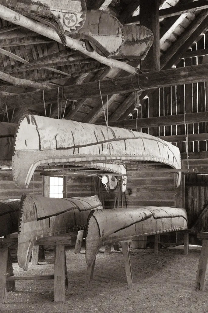 Canoe Barn by Deborah Revell. SKU 96600h. Archival Giclee Fine art print for wall decor.