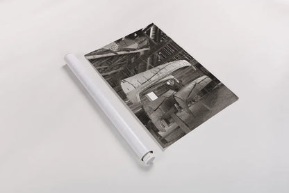 Canoe Barn by Deborah Revell. shown as a rolled paper print. Available as archival giclee rolled canvas, fine art paper, or poster print. SKU 96600h.