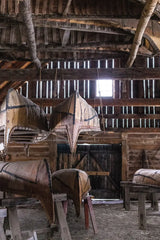 Canoe Barn III by Deborah Revell. SKU 99671h. Archival Giclee Fine art print for wall decor.