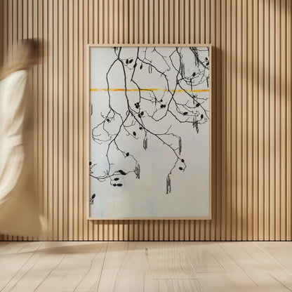 Catkins by Deborah Revell. shown as over sized large wall art. Available as an archival giclee rolled canvas, fine art paper, or poster print. SKU 90974h.