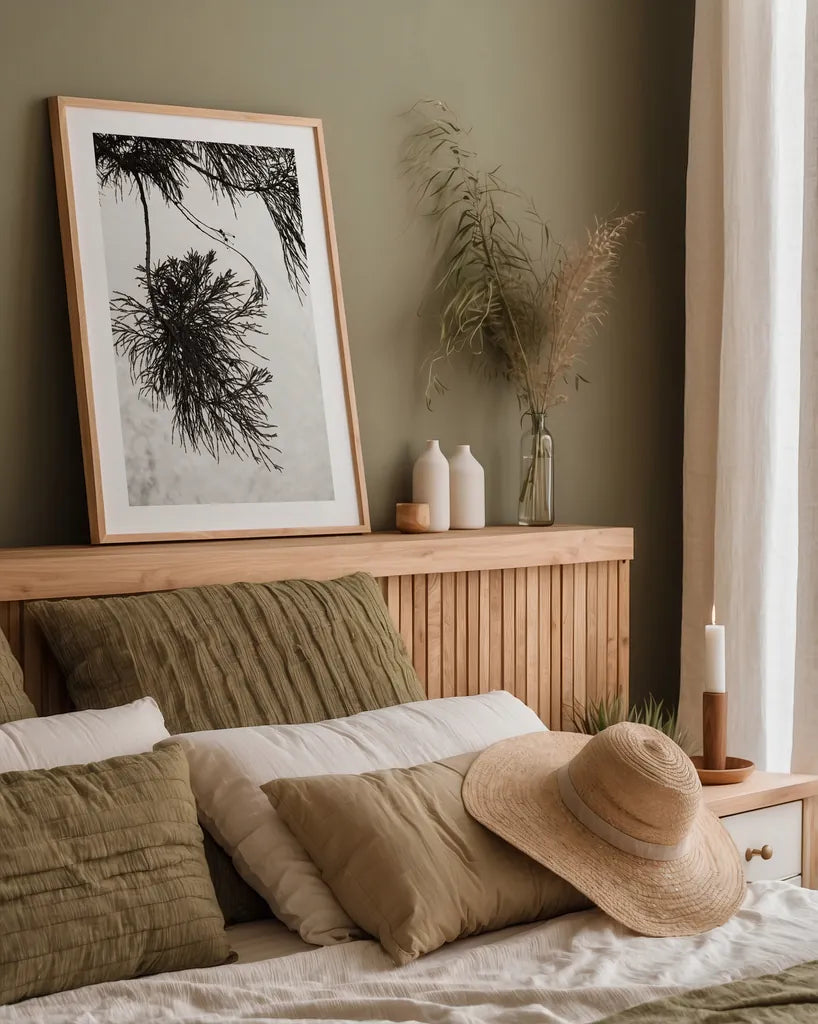 Cedar by Deborah Revell. shown as a paper print in a natural frame. Available as a archival giclee rolled canvas, fine art paper, or poster print. SKU 102080h.