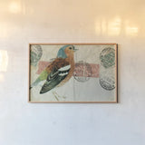 Chaffinch by Deborah Revell. shown as a paper print in a natural frame. Available as a archival giclee rolled canvas, fine art paper, or poster print. SKU 104182i.