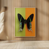 Chromatic Butterfly IV by Deborah Revell. shown as over sized large wall art. Available as an archival giclee rolled canvas, fine art paper, or poster print. SKU 96046h.