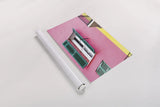 Cinque Terre Pink by Deborah Revell. shown as a rolled paper print. Available as archival giclee rolled canvas, fine art paper, or poster print. SKU 95016h.