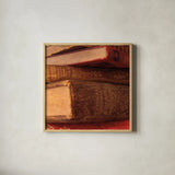 Close Text I by Deborah Revell. Shown in a natural wood glass frame for a timeless modern aesthetic. Available as an archival giclee rolled canvas, fine art paper, or poster print. SKU 96914a.