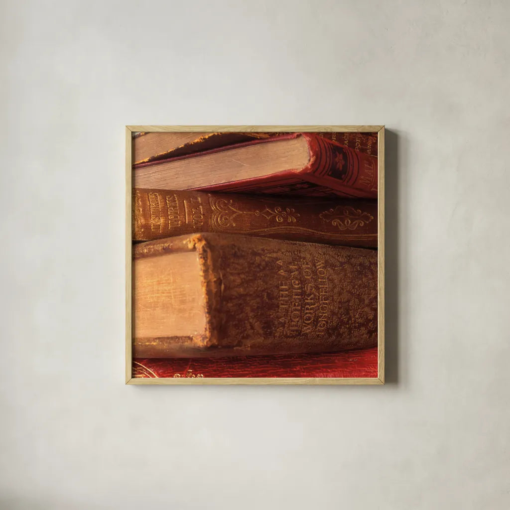 Close Text I by Deborah Revell. Shown in a natural wood glass frame for a timeless modern aesthetic. Available as an archival giclee rolled canvas, fine art paper, or poster print. SKU 96914a.