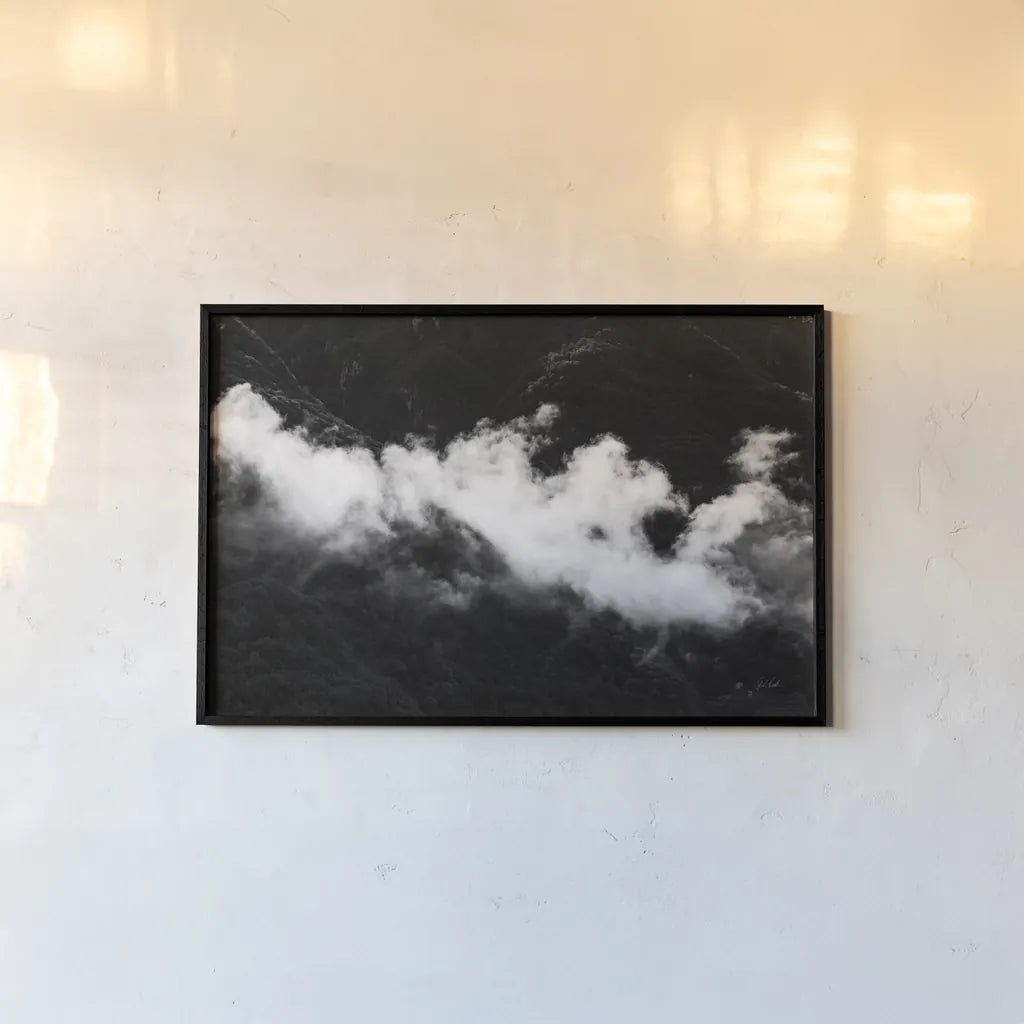 Clouds Rising by Deborah Revell. shown as a paper print in a black flame. Available as a archival giclee rolled canvas, fine art paper, or poster print. SKU 92045i.