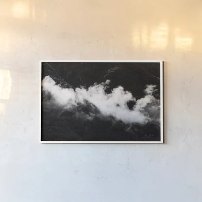 Clouds Rising by Deborah Revell. shown as a paper print in a white frame. Available as a archival giclee rolled canvas, fine art paper, or poster print. SKU 92045i.