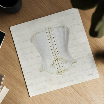 Corset II by Deborah Revell. Shown as a detailed flat fine art print, highlighting archival giclee quality. Available as an archival giclee rolled canvas, fine art paper, or poster print. SKU 92284a.