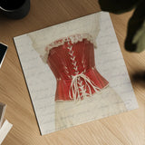 Corset IV by Deborah Revell. Shown as a detailed flat fine art print, highlighting archival giclee quality. Available as an archival giclee rolled canvas, fine art paper, or poster print. SKU 92286a.
