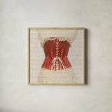 Corset IV by Deborah Revell. Shown in a natural wood glass frame for a timeless modern aesthetic. Available as an archival giclee rolled canvas, fine art paper, or poster print. SKU 92286a.
