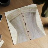 Corset V by Deborah Revell. Shown as a detailed flat fine art print, highlighting archival giclee quality. Available as an archival giclee rolled canvas, fine art paper, or poster print. SKU 92287a.