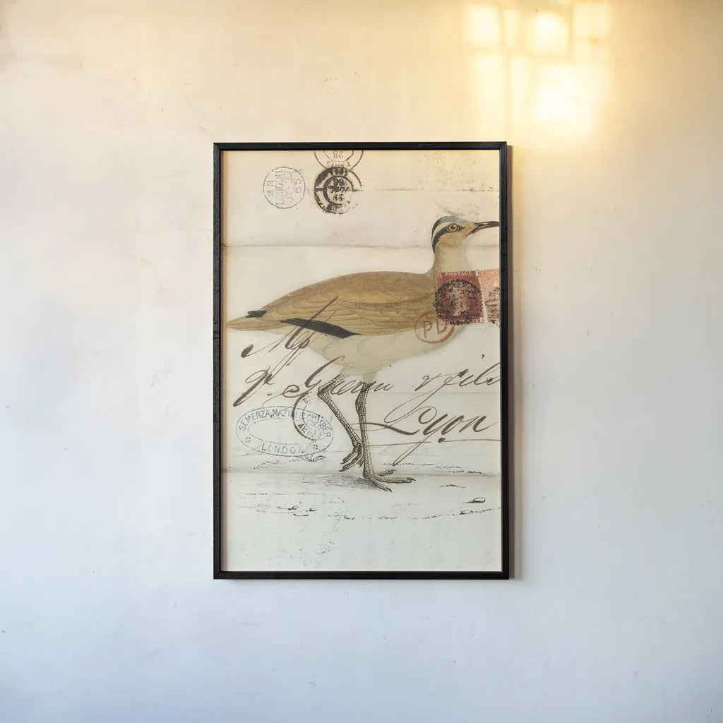 Courser by Deborah Revell. shown as a paper print in a black flame. Available as a archival giclee rolled canvas, fine art paper, or poster print. SKU 101633h.