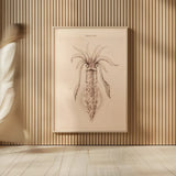 Cuttle Fish by Deborah Revell. shown as over sized large wall art. Available as an archival giclee rolled canvas, fine art paper, or poster print. SKU 95762h.