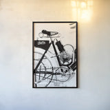 Cycle II by Deborah Revell. shown as a paper print in a black flame. Available as a archival giclee rolled canvas, fine art paper, or poster print. SKU 104307h.