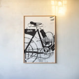 Cycle II by Deborah Revell. shown as a paper print in a natural frame. Available as a archival giclee rolled canvas, fine art paper, or poster print. SKU 104307h.