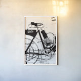 Cycle II by Deborah Revell. shown as a paper print in a white frame. Available as a archival giclee rolled canvas, fine art paper, or poster print. SKU 104307h.