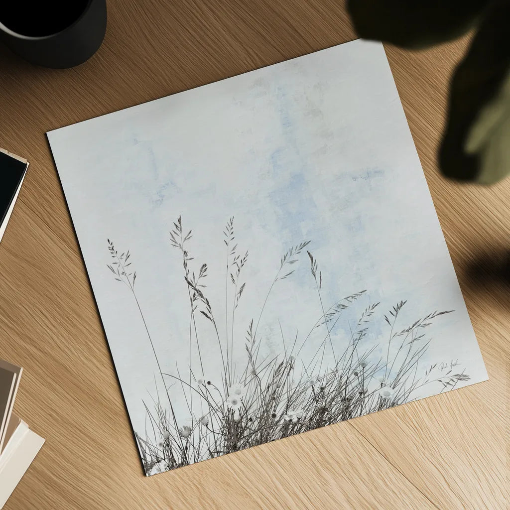 Daisy Meadow by Deborah Revell. Shown as a detailed flat fine art print, highlighting archival giclee quality. Available as an archival giclee rolled canvas, fine art paper, or poster print. SKU 93435a.