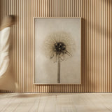 Dandelion by Deborah Revell. shown as over sized large wall art. Available as an archival giclee rolled canvas, fine art paper, or poster print. SKU 98515h.