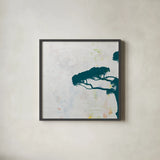 Dartington Tree I by Deborah Revell. Shown in a sleek black glass frame for a contemporary gallery look. Available as an archival giclee rolled canvas, fine art paper, or poster print. SKU 94275a.