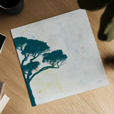 Dartington Tree II by Deborah Revell. Shown as a detailed flat fine art print, highlighting archival giclee quality. Available as an archival giclee rolled canvas, fine art paper, or poster print. SKU 94276a.