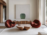 Desert Treasures IV by Deborah Revell. Shown as extra-large giant wall art in a modern living room. Available as an archival giclee rolled canvas, fine art paper, or poster print. SKU 94582a.