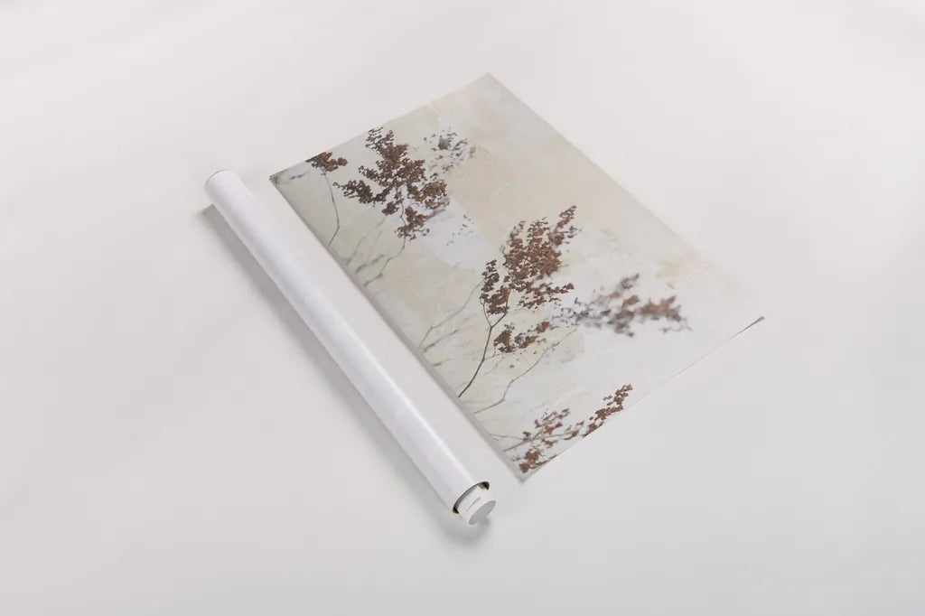 Earth and Lime II by Deborah Revell. shown as a rolled paper print. Available as archival giclee rolled canvas, fine art paper, or poster print. SKU 100046i.