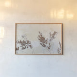 Earth and Lime II by Deborah Revell. shown as a paper print in a natural frame. Available as a archival giclee rolled canvas, fine art paper, or poster print. SKU 100046i.