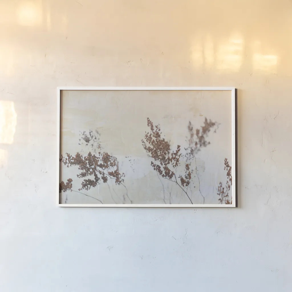 Earth and Lime II by Deborah Revell. shown as a paper print in a white frame. Available as a archival giclee rolled canvas, fine art paper, or poster print. SKU 100046i.