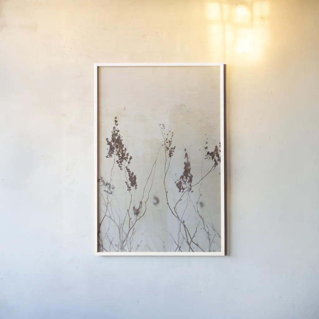 Earth and Lime III by Deborah Revell. shown as a paper print in a white frame. Available as a archival giclee rolled canvas, fine art paper, or poster print. SKU 100047h.