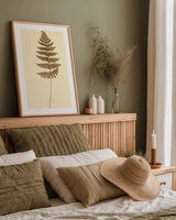 Eastdown Fern III by Deborah Revell. shown as a paper print in a natural frame. Available as a archival giclee rolled canvas, fine art paper, or poster print. SKU 104177h.