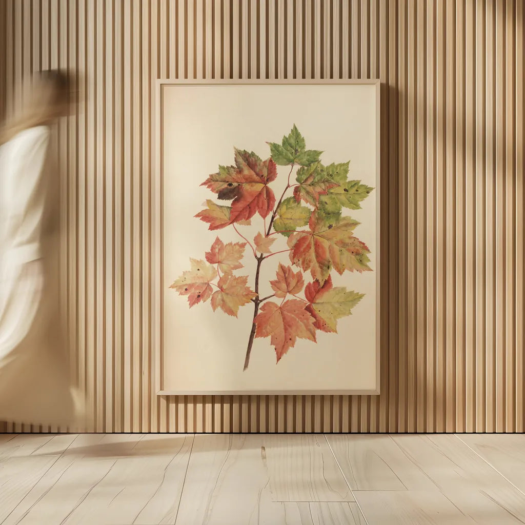 Fall Leaves II Muted by Deborah Revell. shown as over sized large wall art. Available as an archival giclee rolled canvas, fine art paper, or poster print. SKU 98637h.
