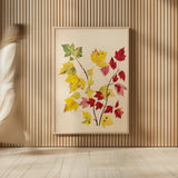 Fall Leaves III by Deborah Revell. shown as over sized large wall art. Available as an archival giclee rolled canvas, fine art paper, or poster print. SKU 96590h.