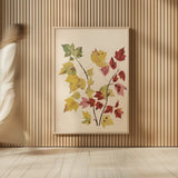 Fall Leaves III Muted by Deborah Revell. shown as over sized large wall art. Available as an archival giclee rolled canvas, fine art paper, or poster print. SKU 98638h.