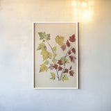 Fall Leaves III Muted by Deborah Revell. shown as a paper print in a white frame. Available as a archival giclee rolled canvas, fine art paper, or poster print. SKU 98638h.