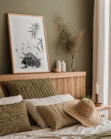 Fern Noir II by Deborah Revell. shown as a paper print in a natural frame. Available as a archival giclee rolled canvas, fine art paper, or poster print. SKU 96598h.