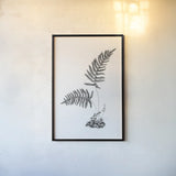Fern Noir III by Deborah Revell. shown as a paper print in a black flame. Available as a archival giclee rolled canvas, fine art paper, or poster print. SKU 96599h.
