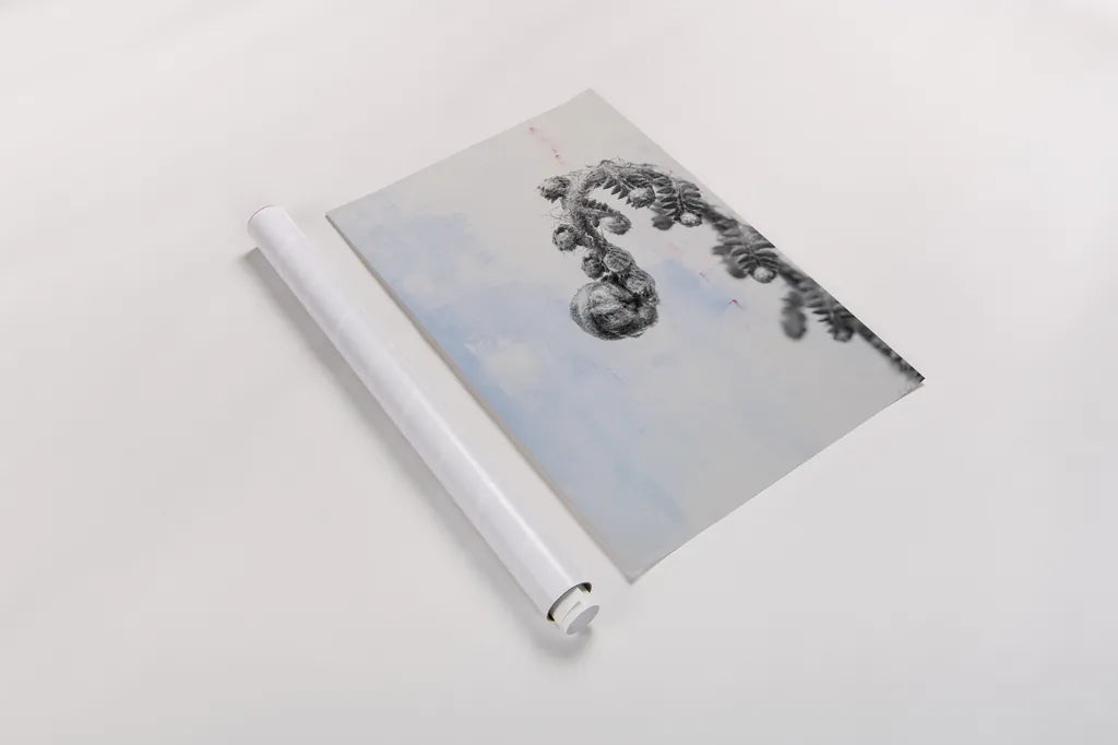 Fiddle Fern II by Deborah Revell. shown as a rolled paper print. Available as archival giclee rolled canvas, fine art paper, or poster print. SKU 94827h.