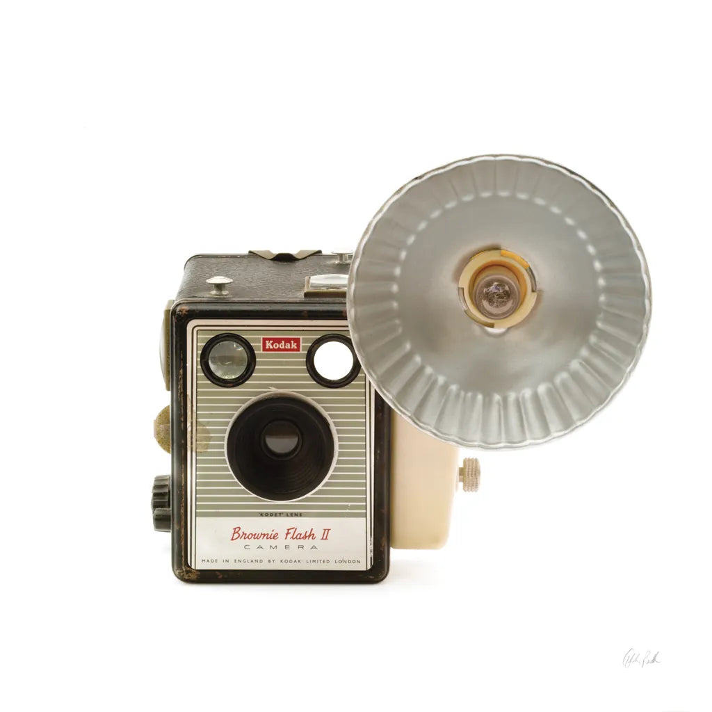 Flash Bulb Camera by Deborah Revell. SKU 92066a. Archival Giclee Fine art print for wall decor.