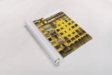 Florence Yellow by Deborah Revell. shown as a rolled paper print. Available as archival giclee rolled canvas, fine art paper, or poster print. SKU 95015h.