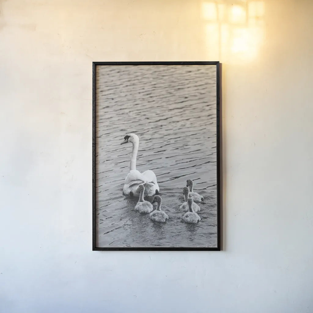 Follow the Leader by Deborah Revell. shown as a paper print in a black flame. Available as a archival giclee rolled canvas, fine art paper, or poster print. SKU 96817h.