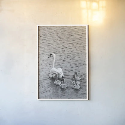 Follow the Leader by Deborah Revell. shown as a paper print in a white frame. Available as a archival giclee rolled canvas, fine art paper, or poster print. SKU 96817h.