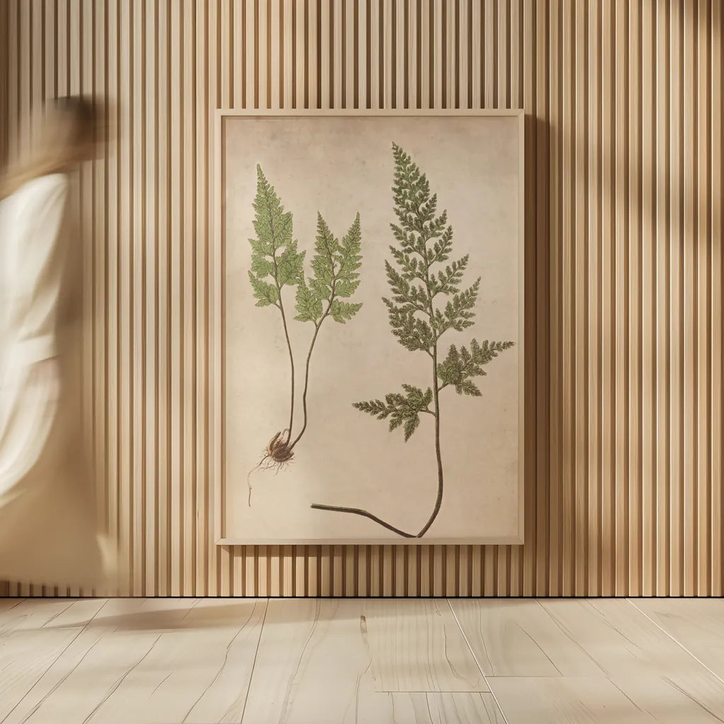 Forest Fern III by Deborah Revell. shown as over sized large wall art. Available as an archival giclee rolled canvas, fine art paper, or poster print. SKU 95476h.