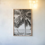 Fort Zachary Beach I BW by Deborah Revell. shown as a paper print in a natural frame. Available as a archival giclee rolled canvas, fine art paper, or poster print. SKU 103788h.