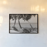 Fort Zachary Beach II BW by Deborah Revell. shown as a paper print in a black flame. Available as a archival giclee rolled canvas, fine art paper, or poster print. SKU 103790i.